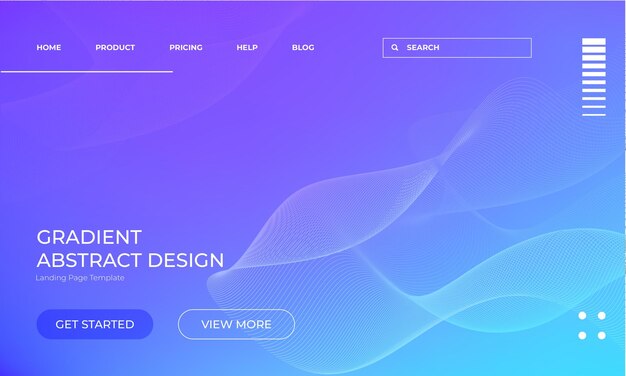 Vecteur arrière-plan de gradient vectoriel abstrait pour la conception de pages d'atterrissage créatives