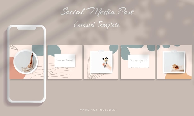 Vecteur beau modèle de publication de carrousel instagram sur les médias sociaux