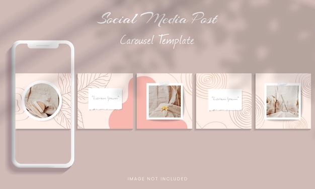 Vecteur beau modèle de publication de carrousel instagram sur les médias sociaux