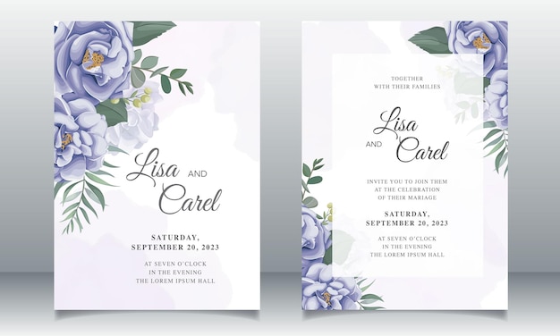 Belle invitation de mariage avec floral