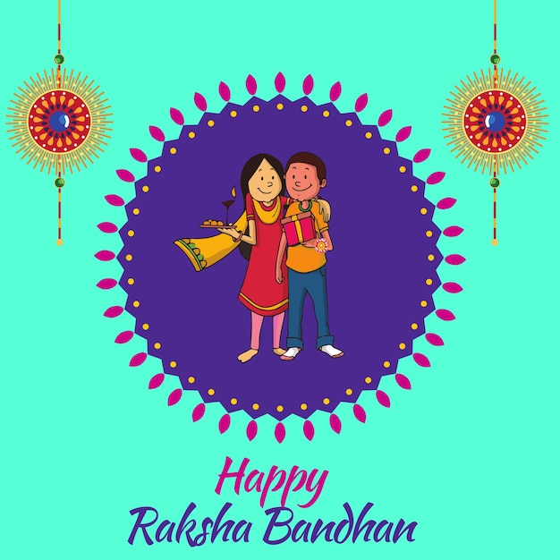 Bonne fête de Raksha Bandhan et célébration de Rakhi sur les réseaux sociaux