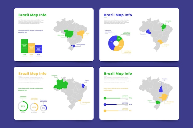 Brésil carte infographique