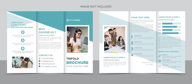 Brochure à trois volets professionnelle moderne d'entreprise