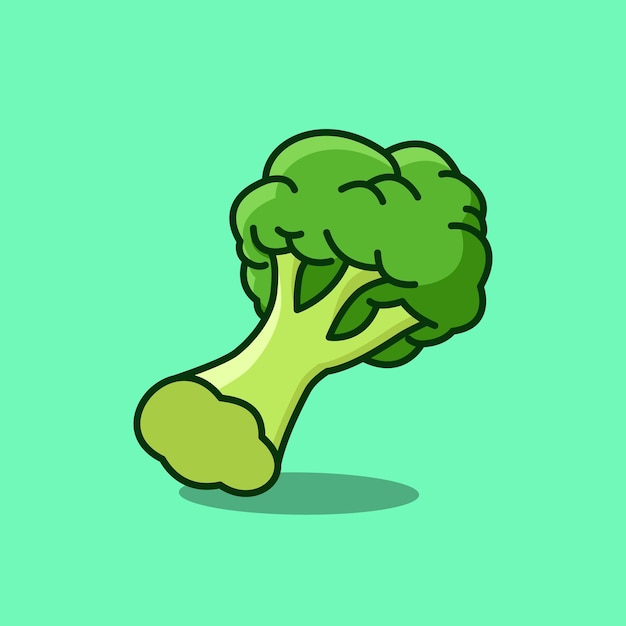 Vecteur brocoli simple dessin animé vecteur icône illustration légume icône