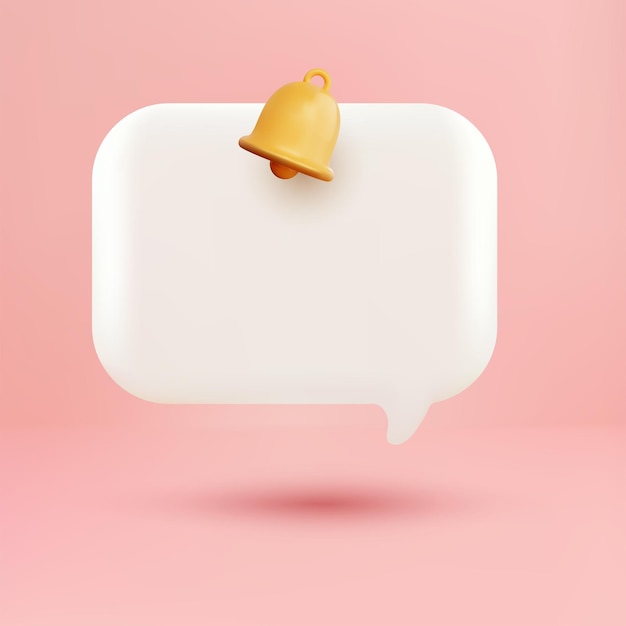 Bulle de chat de notification avec cloche