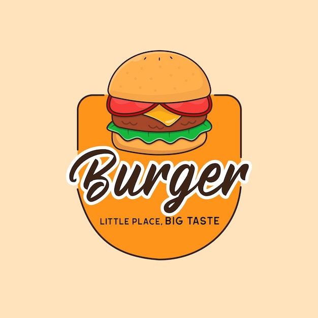 Burger Shop Logo Insigne Concept