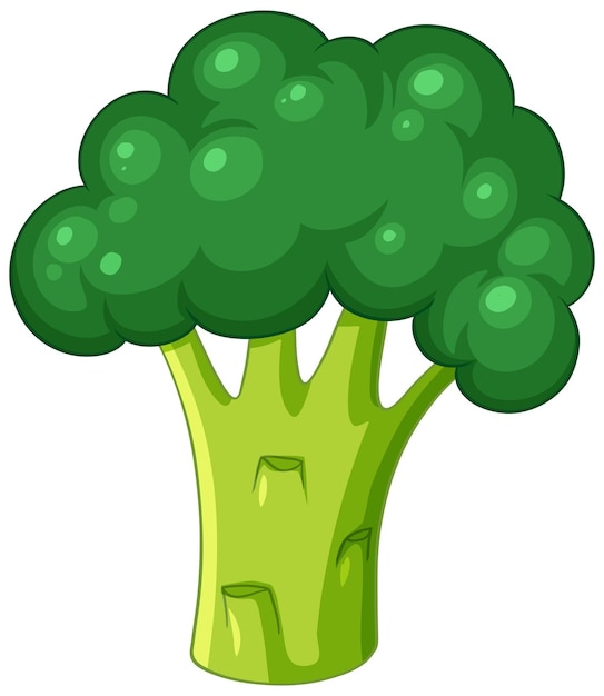 Caricature de brocoli simple isolé