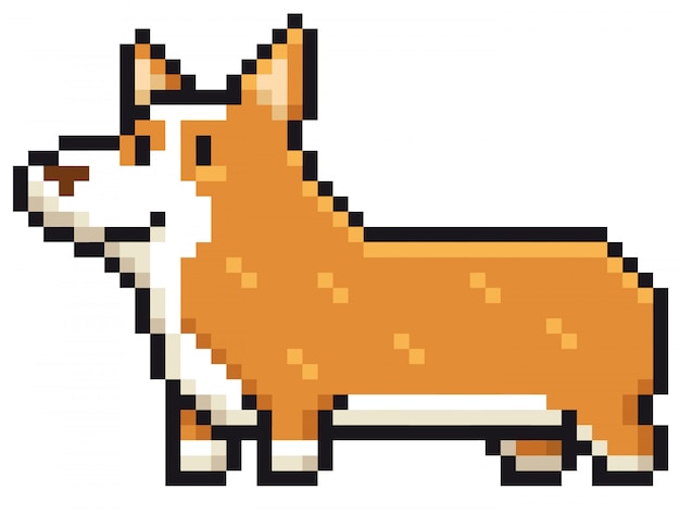 Chien de dessin animé de race gallois corgi