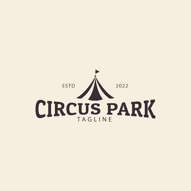 CIRCUS LOGO TEMPLATE VECTOR ICON SYMBOL HIPSTER DESIGN