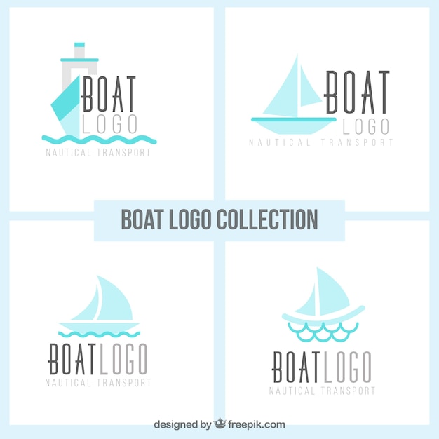 Vecteur collection de logo de bateaux