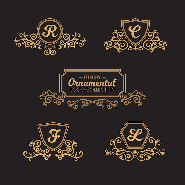 Collection de logo ornemental de luxe