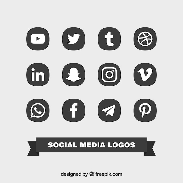 Collection de logos sociaux