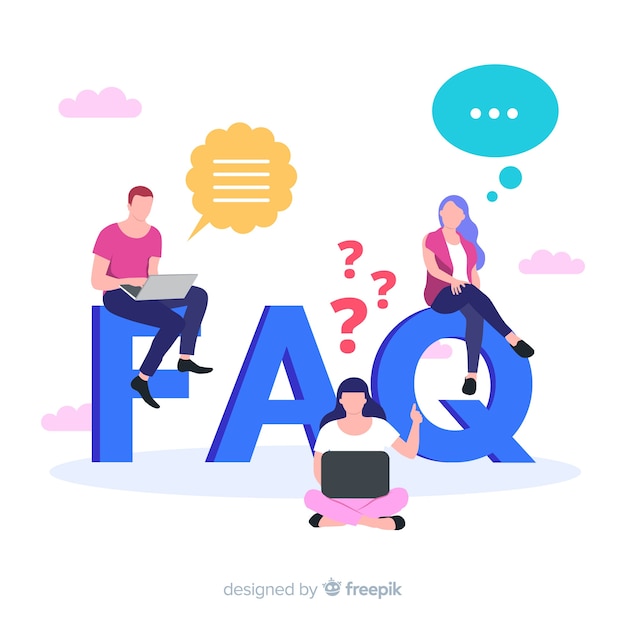 Vecteur concept de faq