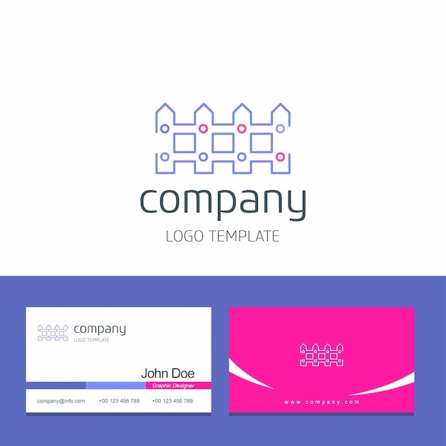 Vecteur conception de carte de visite avec vecteur de logo d&#39;entreprise