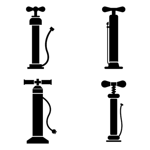 Vecteur conception du logo de l'icône vectorielle de la pompe de pneu