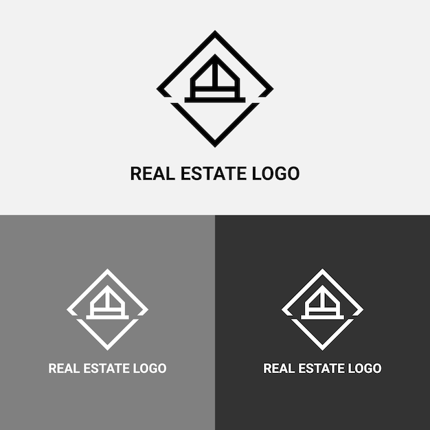 Vecteur conception du logo de l'immobilier