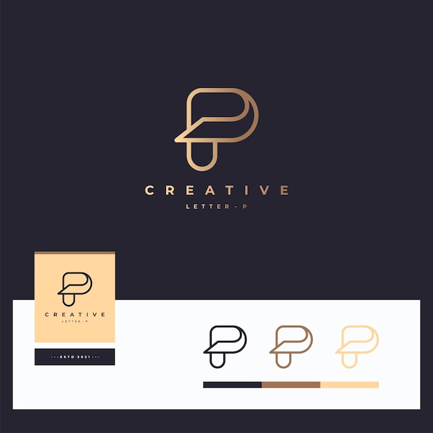 Conceptions de logotype de lettre p