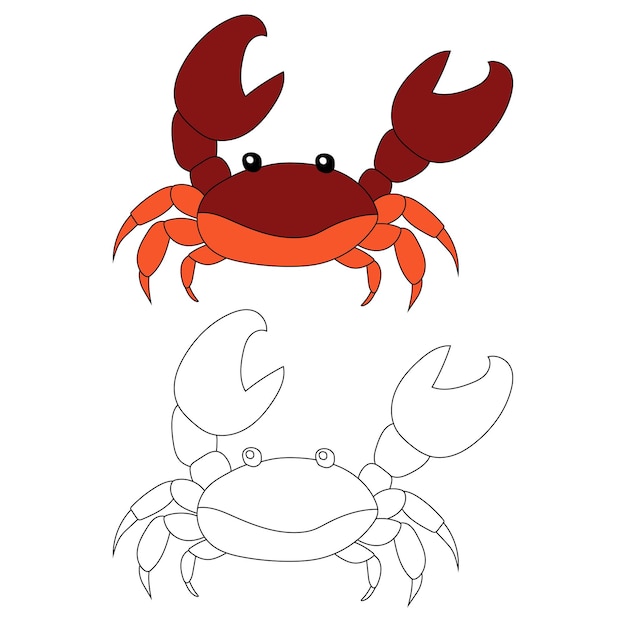 Vecteur crabe clipart animaux aquatiques et marins clipart