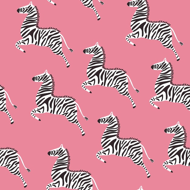 Vecteur cute zebra safari animal sauvage motif transparent illustration vecteur eps10