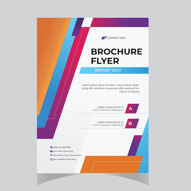 Design de couverture de la brochure mise en page moderne affiche de rapport annuel en A4