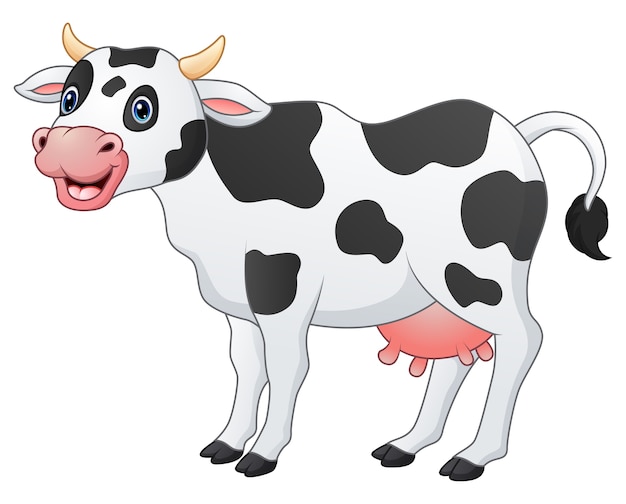 Dessin animé mignon de vache