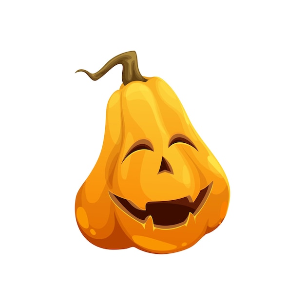 Dessin animé souriant personnage de citrouille d'Halloween