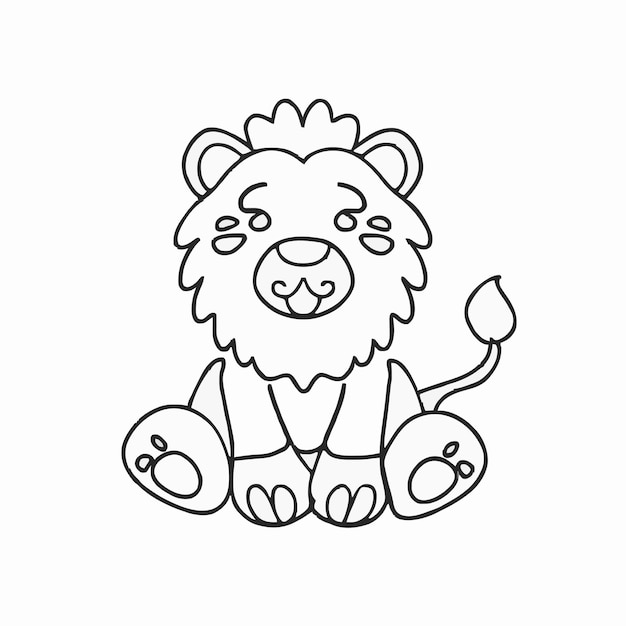 un dessin d'un lion avec un lion dessiné dessus