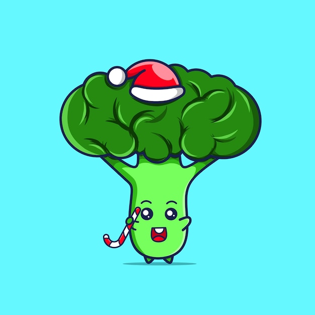 Dessins kawaii mignons de personnages de brocoli