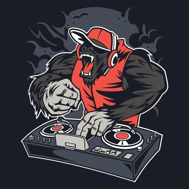 Vecteur dj ape