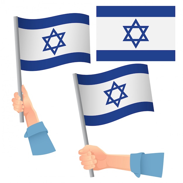 Drapeau d'Israël en jeu de main