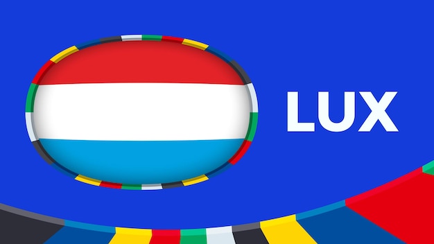 Drapeau luxembourgeois stylisé pour la qualification du tournoi européen de football