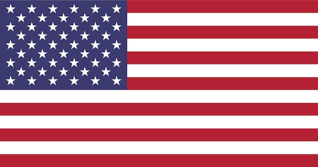 Vecteur drapeau de la nation du drapeau des états-unis