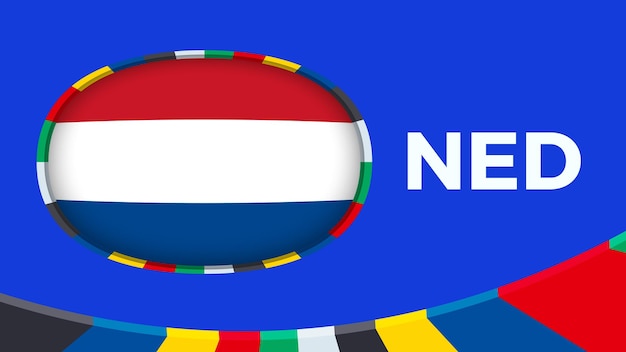 Drapeau néerlandais stylisé pour la qualification du tournoi européen de football