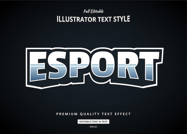 Effet de style de texte Esport