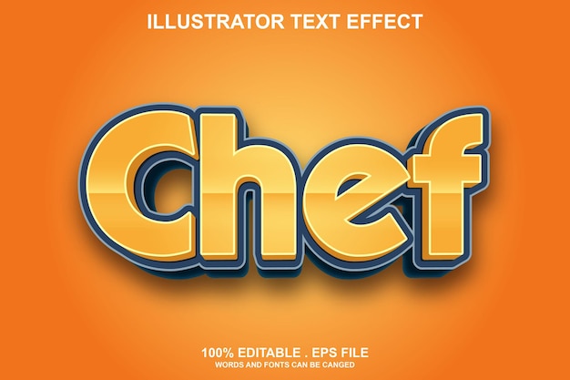 effet de texte de chef modifiable