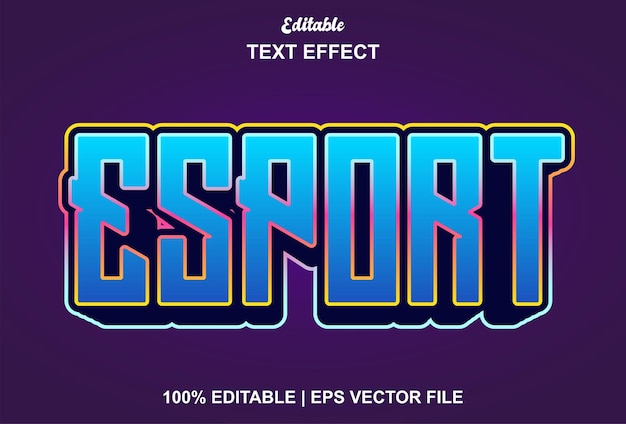 Effet de texte e sport avec style 3d de couleur bleue