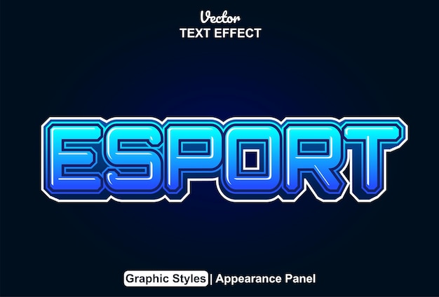 Effet de texte esport avec style graphique et modifiable