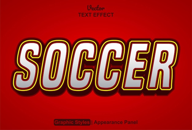 Effet de texte de football avec style graphique et modifiable