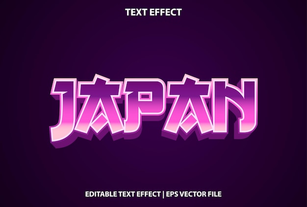 Effet de texte japonais avec dégradé de couleur violet pour la promotion