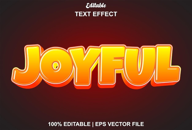 Effet de texte joyeux avec une couleur orange modifiable