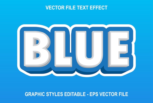 Effet de texte modifiable en bleu