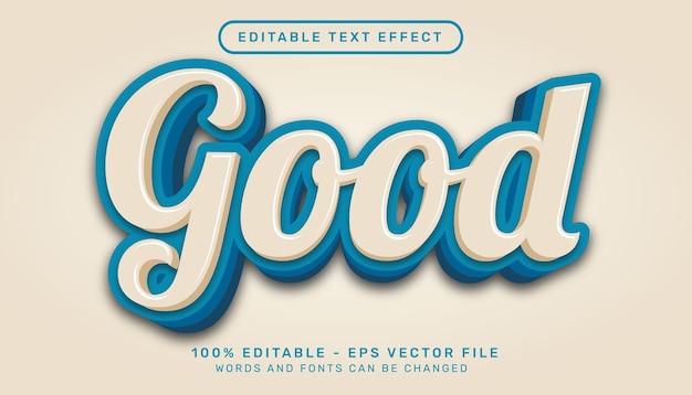 Effet de texte modifiable bon concept de style 3d