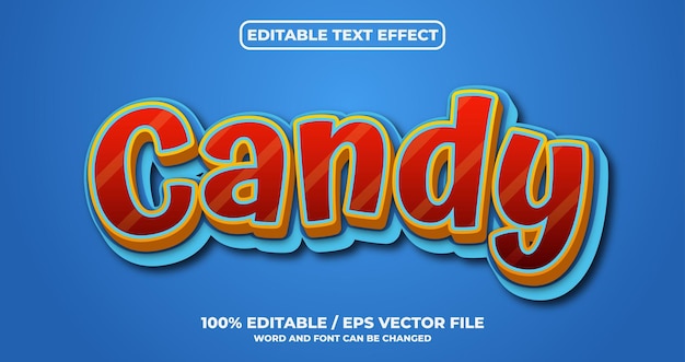 Effet de texte modifiable Candy