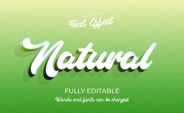 Effet de texte modifiable naturel