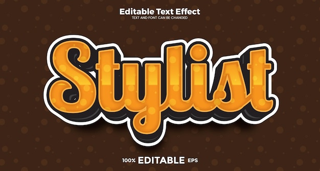 Effet de texte modifiable par le styliste dans le style de tendance moderne