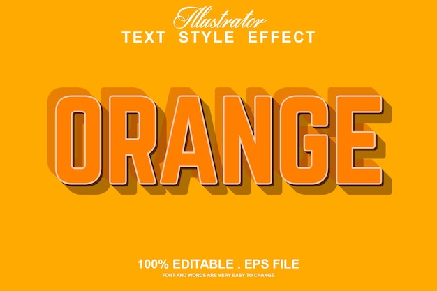 effet de texte orange modifiable