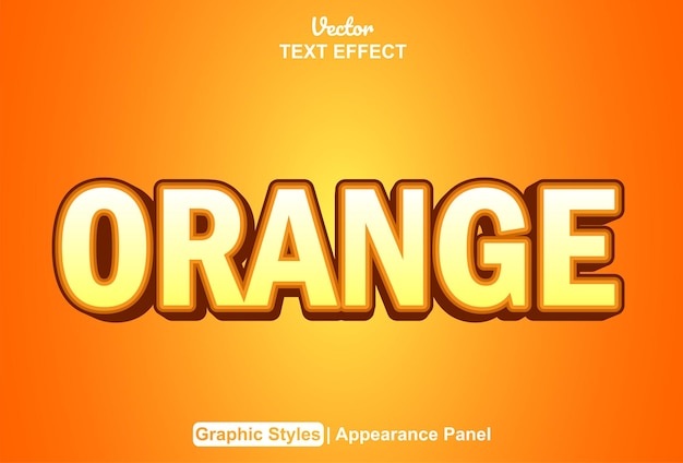 Effet de texte orange avec style graphique et modifiable