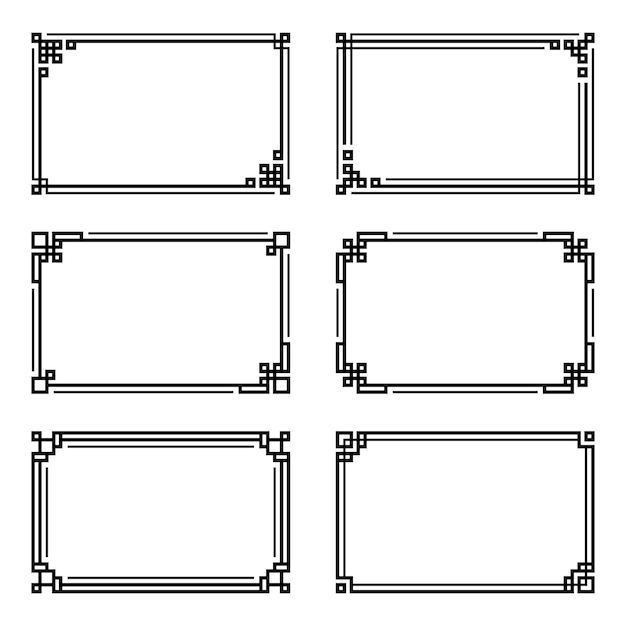 Vecteur ensemble de vecteur de cadre rectangle