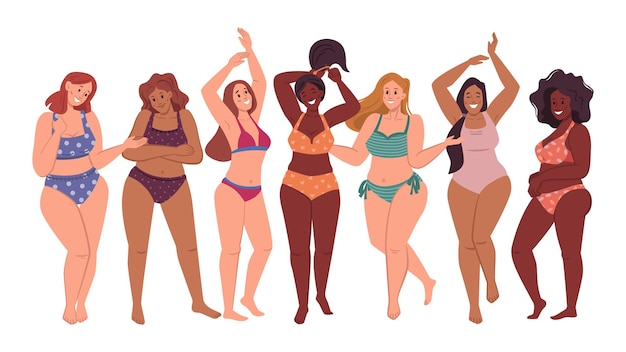 Femme taille plus en bikini body positive dames