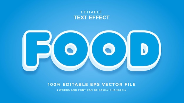 Fichier vectoriel eps modifiable effet texte alimentaire